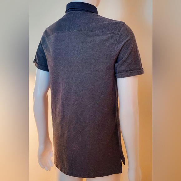 Tommy Hilfiger Light Blue Gray Buttoned Polo Shirt Short Sleeves New - Picture 9 of 12